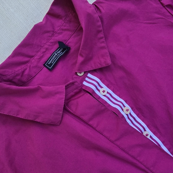 Vineyard Vines Long Sleeve Tunic Dress in Fuchsia - Picture 4 of 7